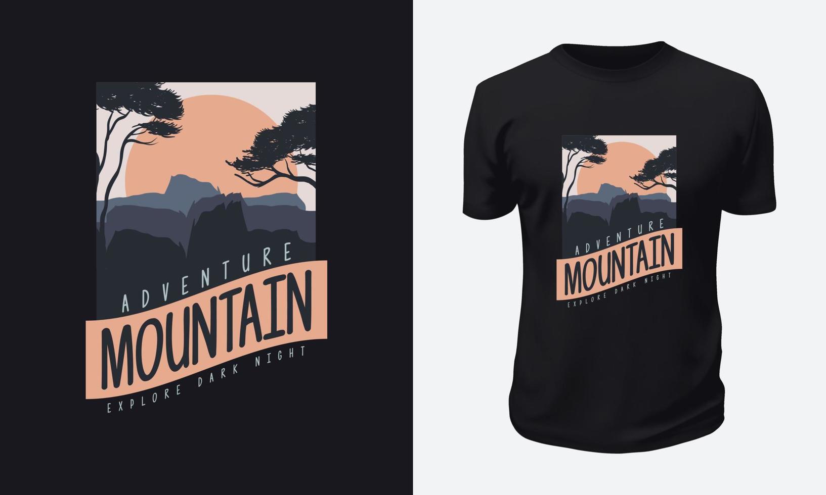 Outdoor Mountain T shirt Design vector