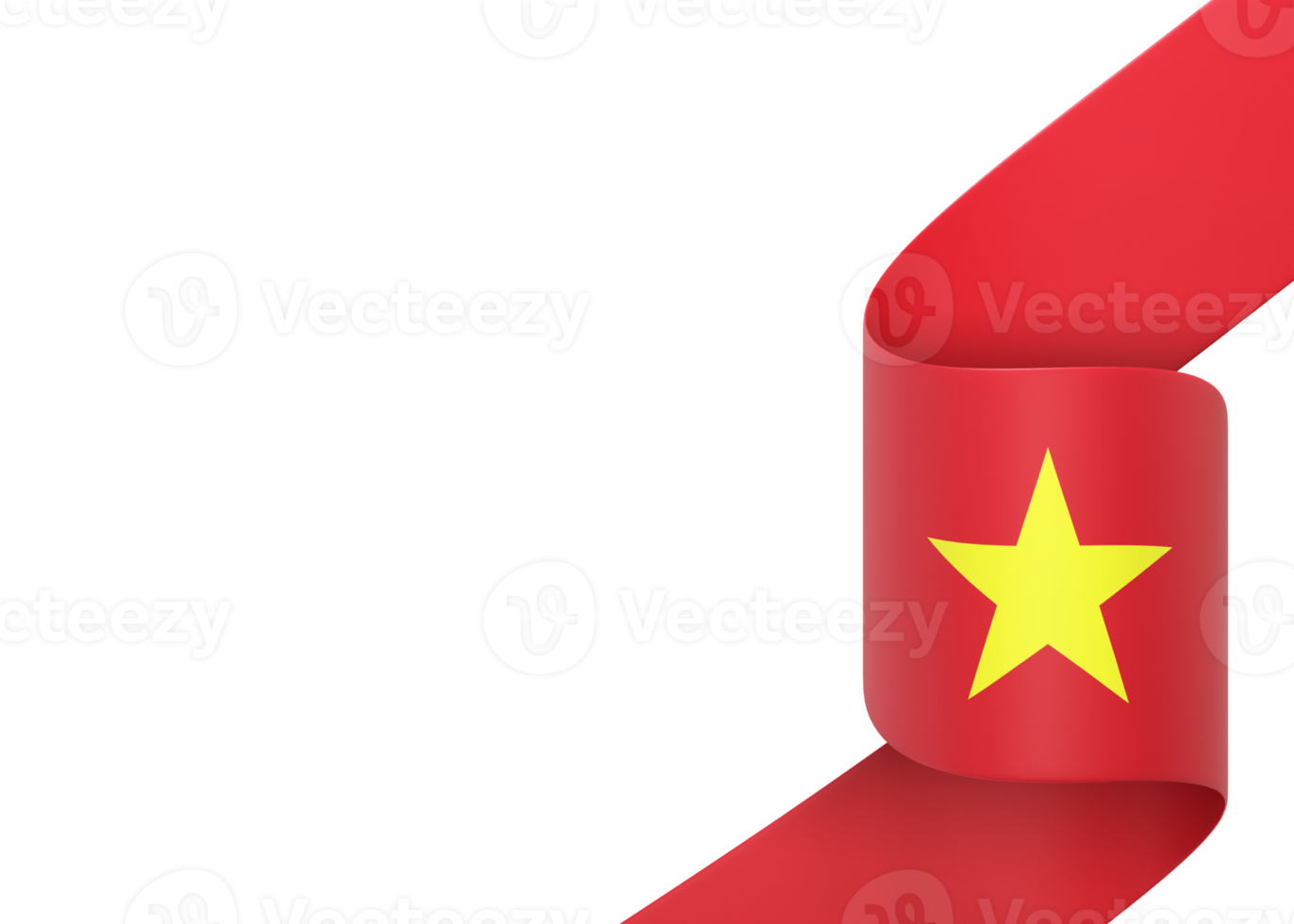 Vietnam flag design national independence day banner element transparent background png