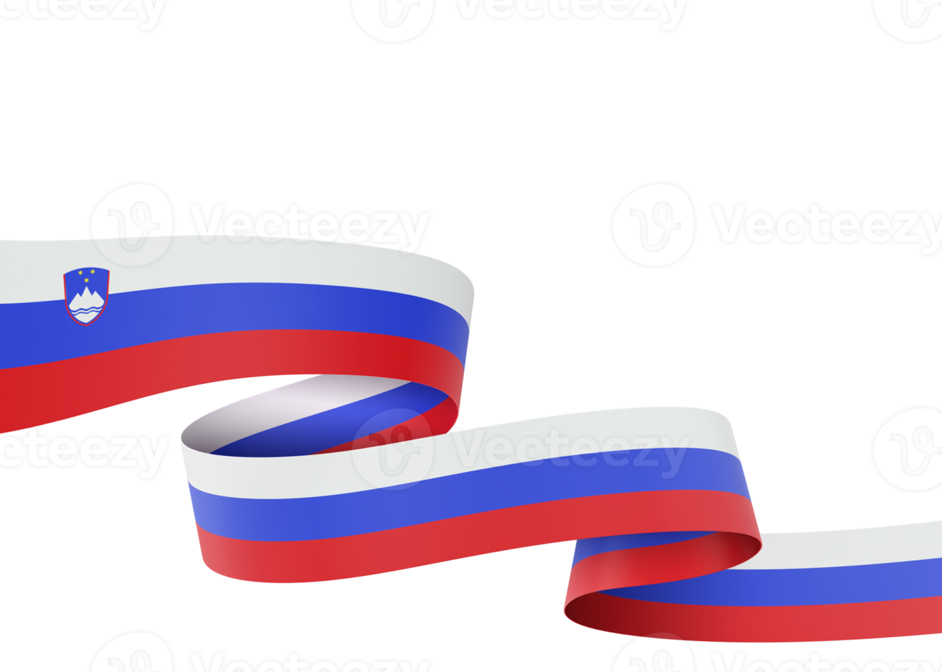 Slovenia flag design national independence day banner element transparent background png