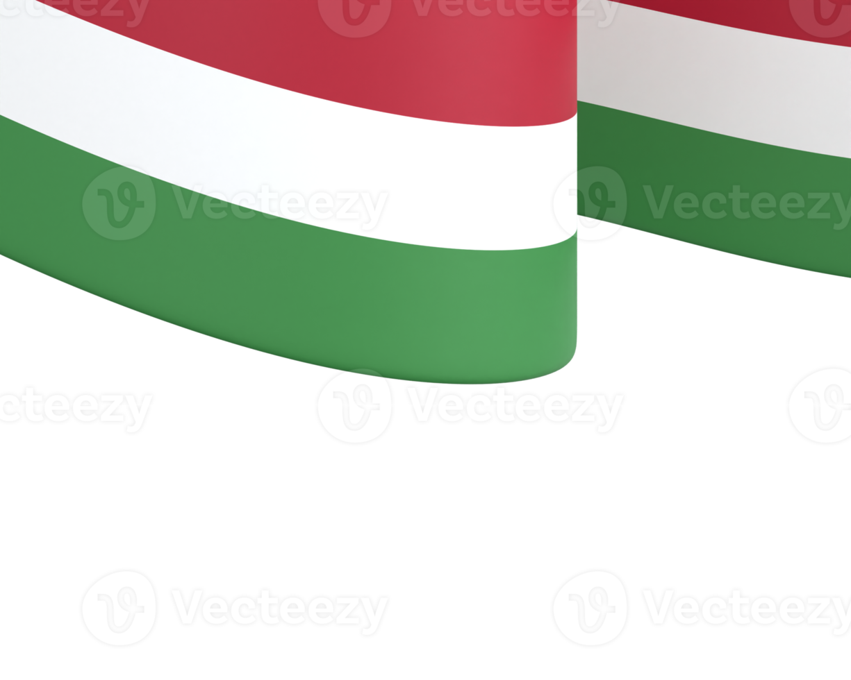 Hungary flag design national independence day banner element transparent background png