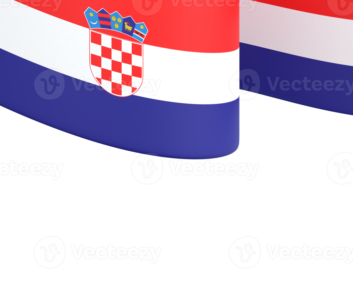 design de bandeira da croácia elemento de banner do dia da independência nacional fundo transparente png