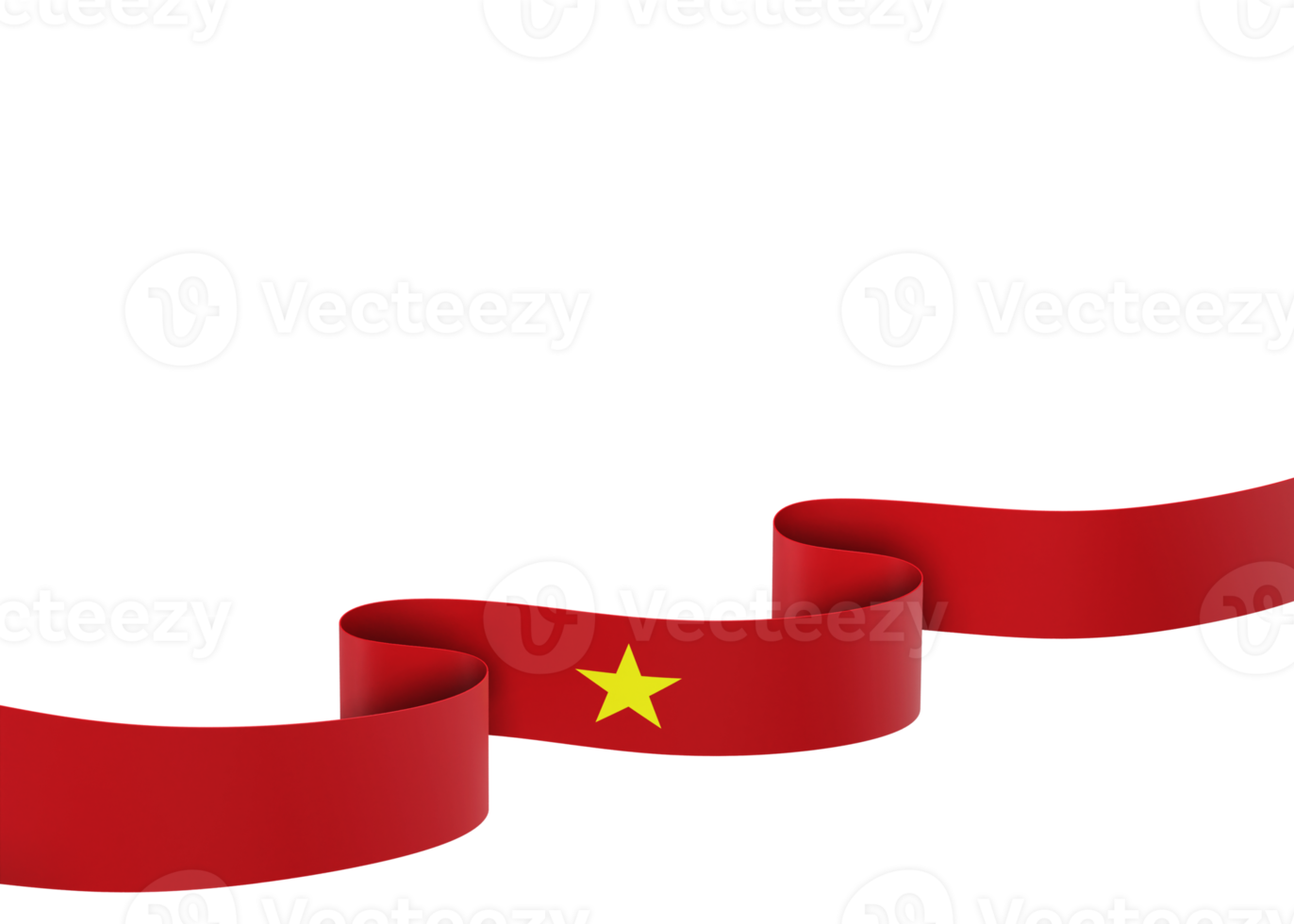 Vietnam flag design national independence day banner element transparent background png