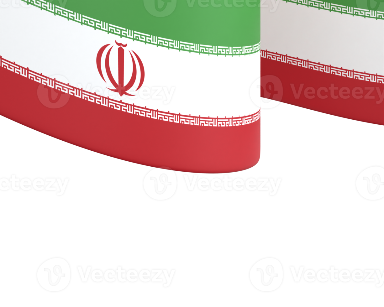 Iran flag design national independence day banner element transparent background png