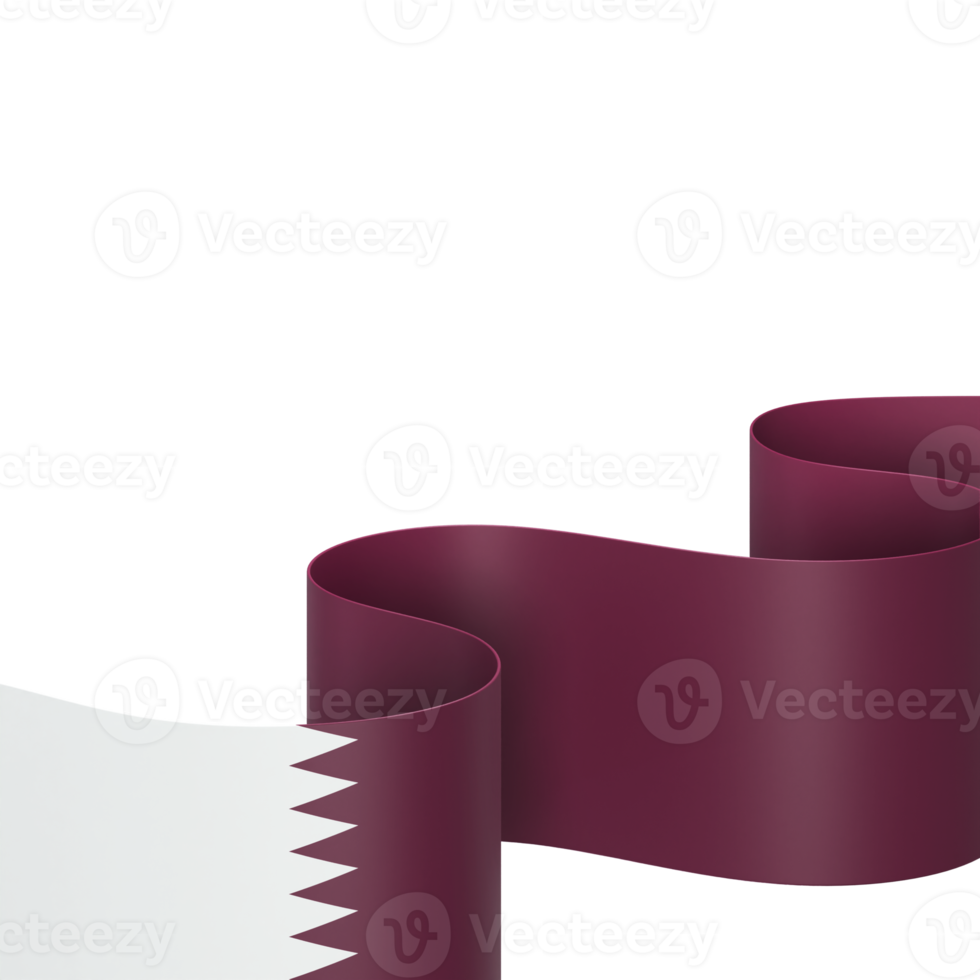 Qatar flag design national independence day banner element transparent background png