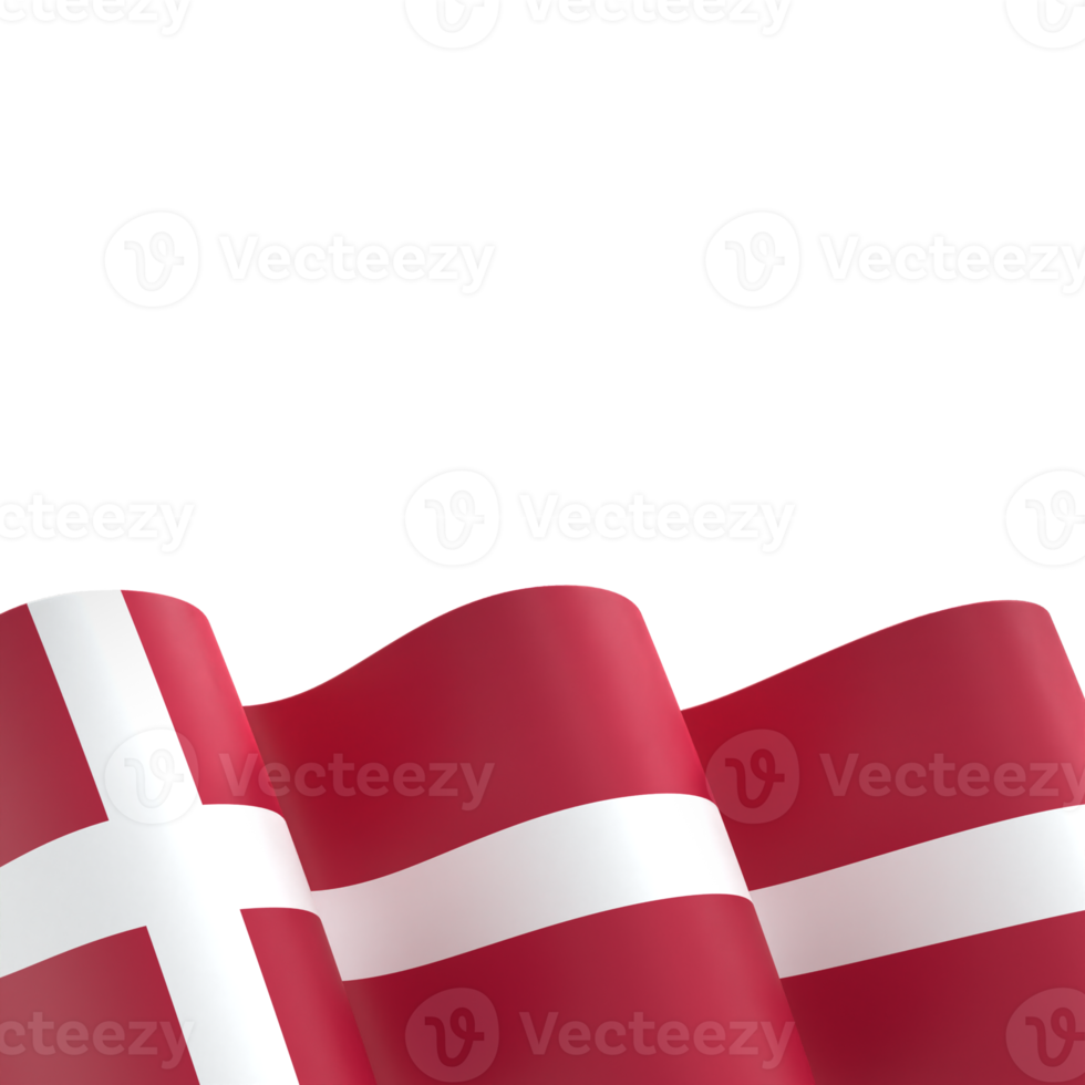 Denmark flag design national independence day banner element transparent background png