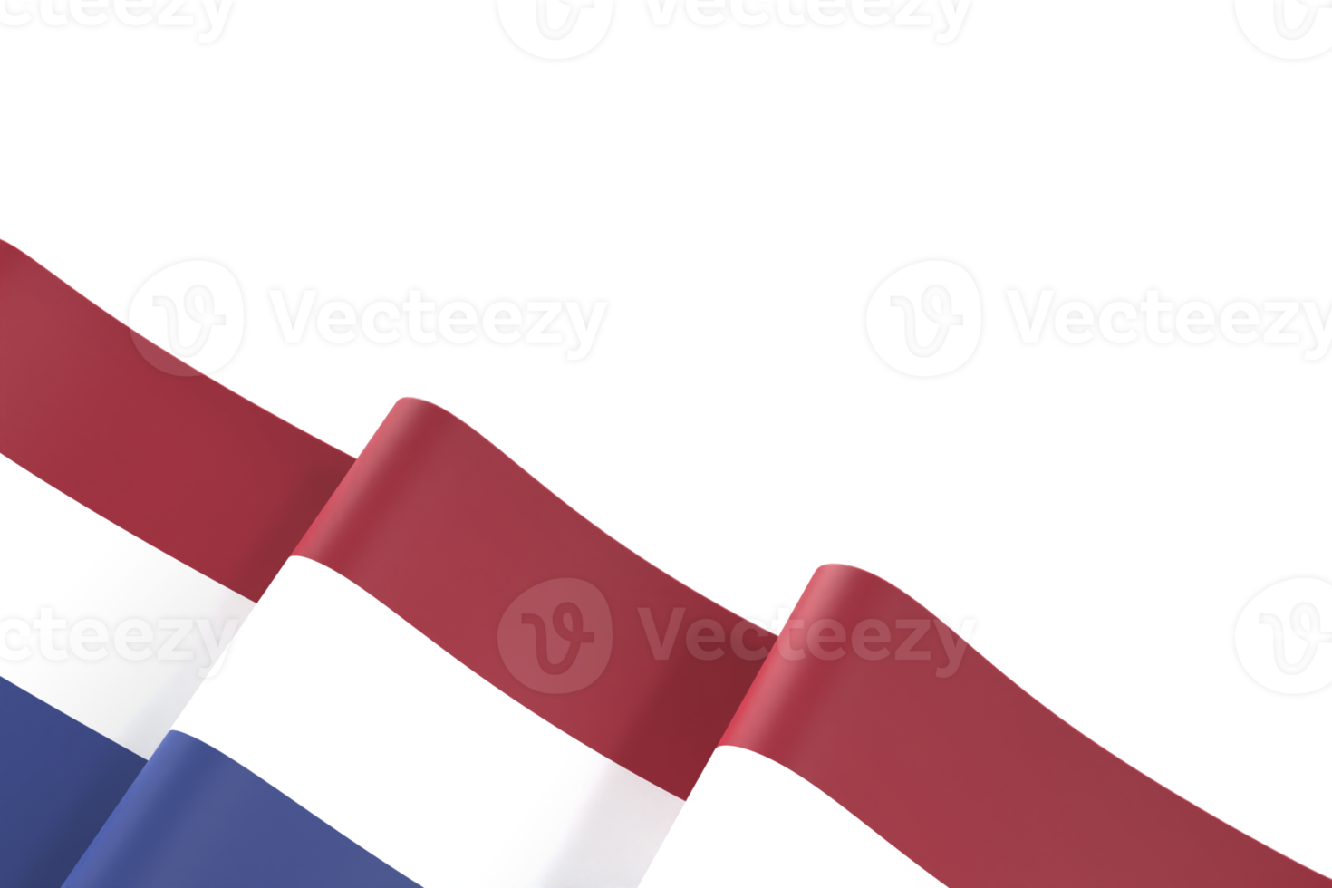 Netherlands flag design national independence day banner element transparent background png