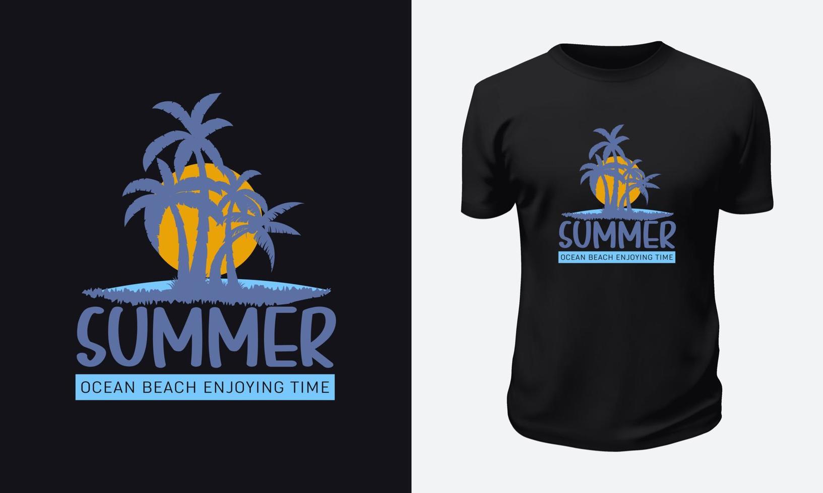 Summer and Beach T shirt Design vector