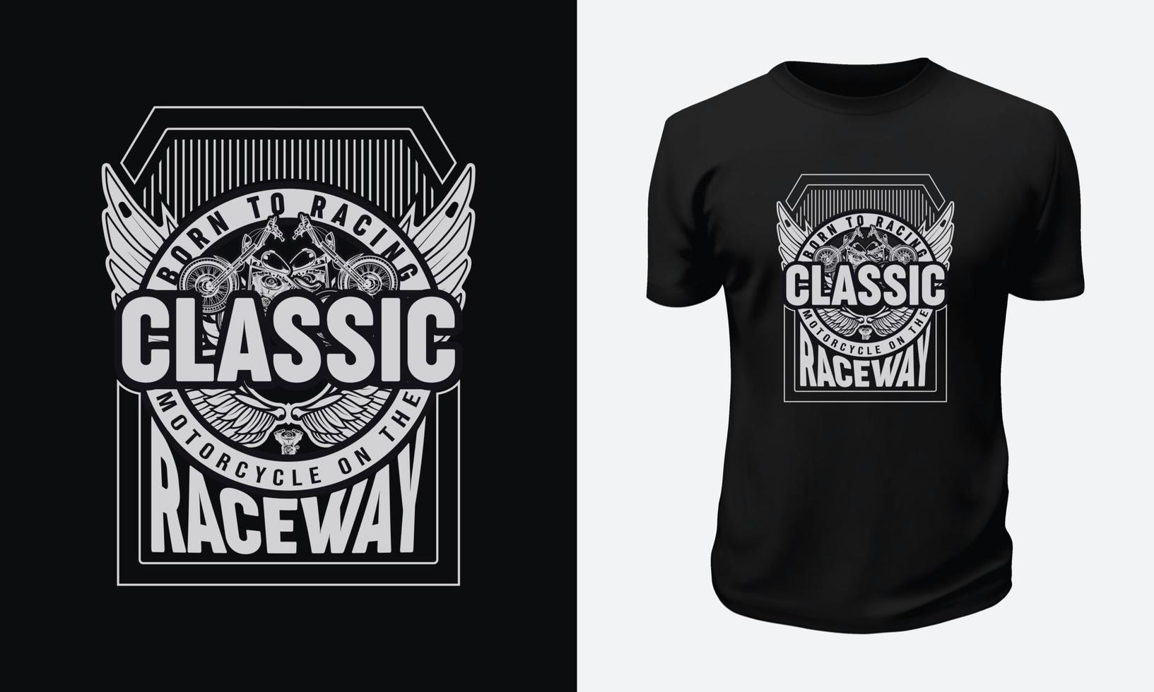 Motorcycle and Racing T shirt Design vector