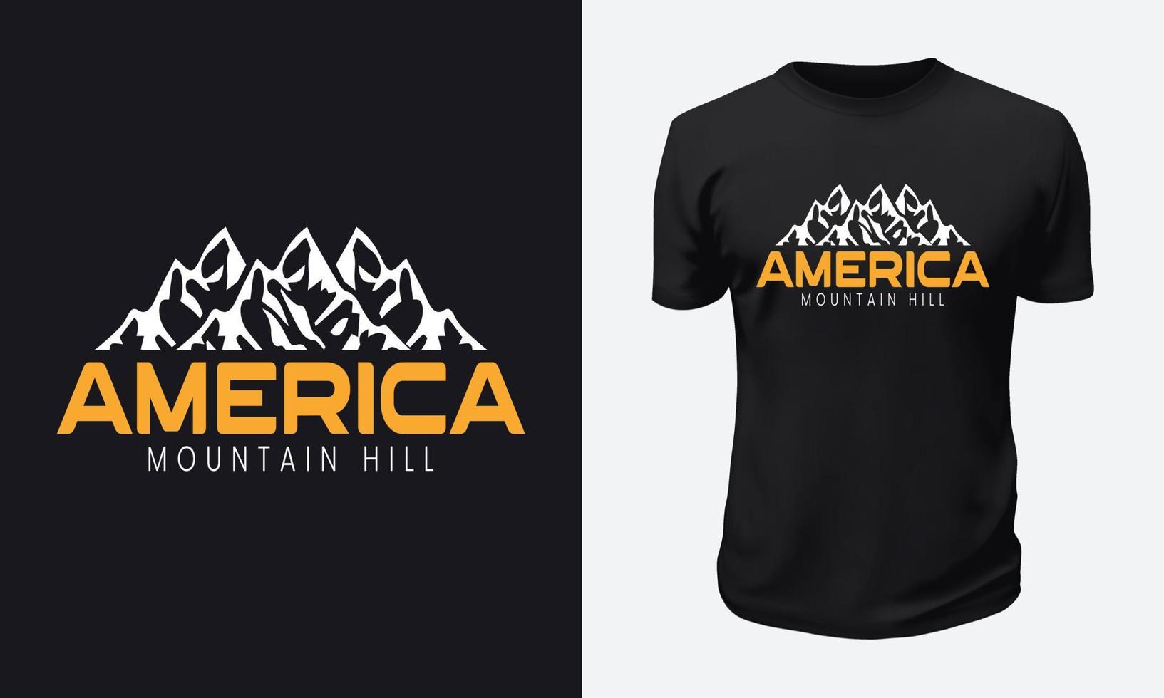 Outdoor Mountain T shirt Design vector