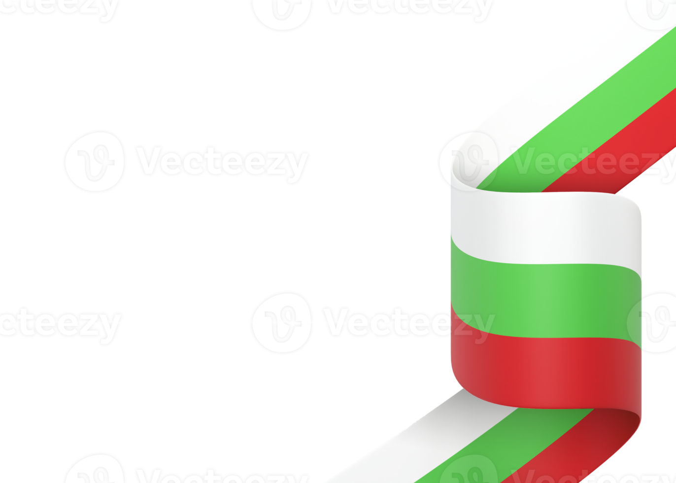 Bulgaria flag design national independence day banner element transparent background png
