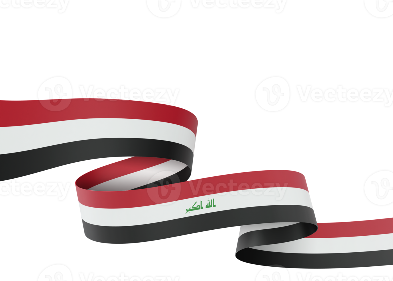 Iraq flag design national independence day banner element transparent background png