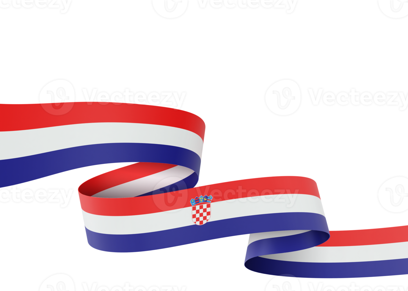 Croatia flag design national independence day banner element transparent background png