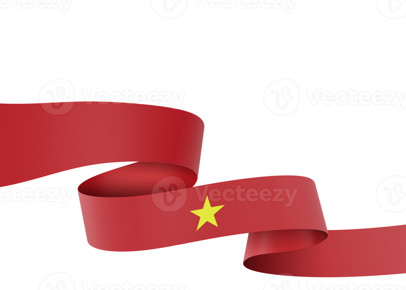 Vietnam flag design national independence day banner element transparent background png