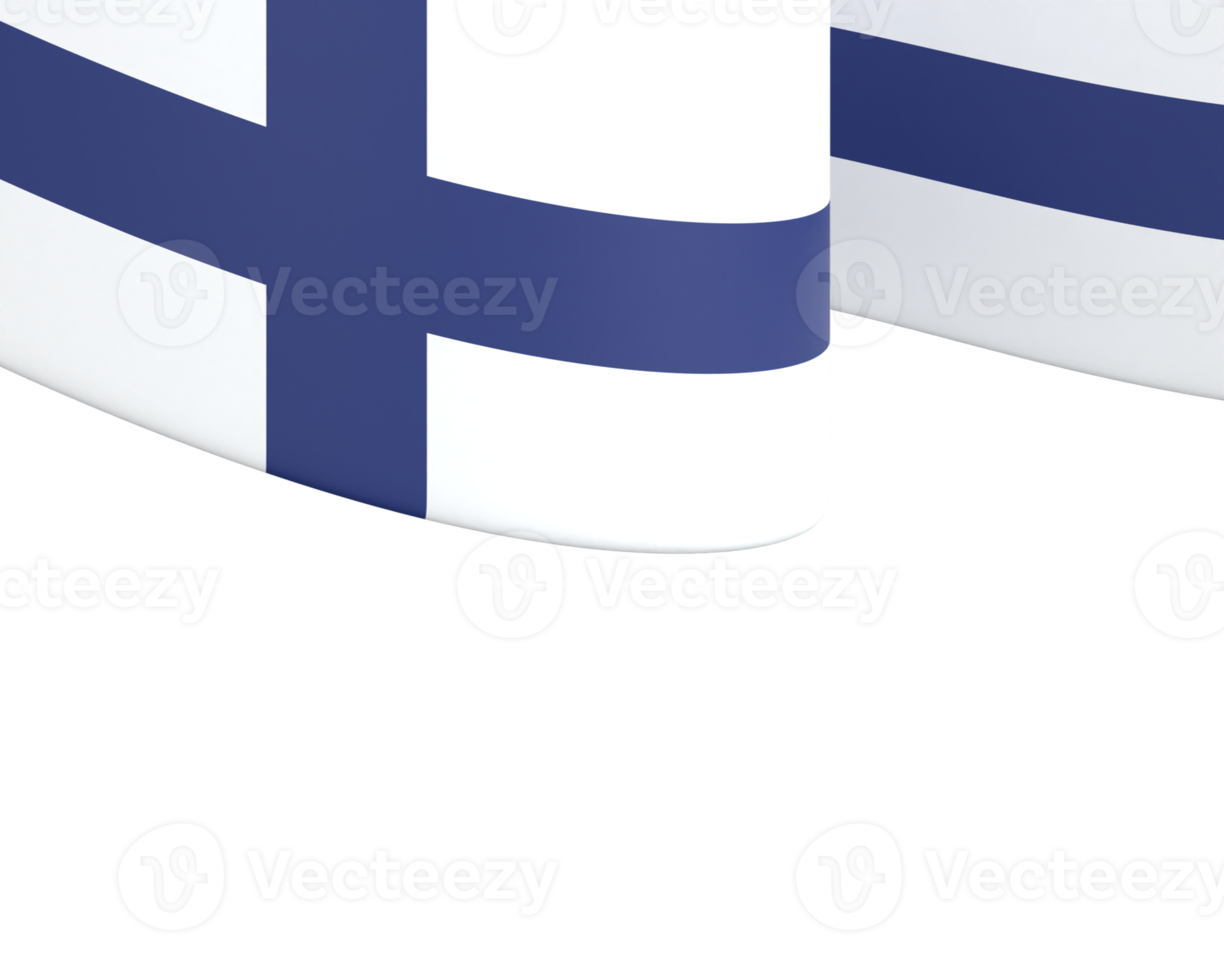 Finland flag design national independence day banner element transparent background png