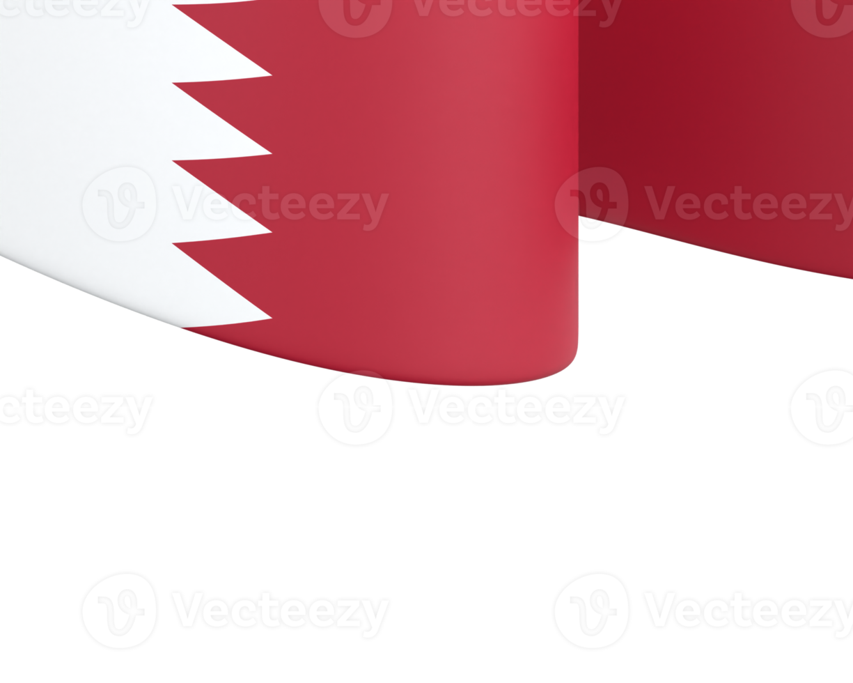 Bahrain flag design national independence day banner element transparent background png