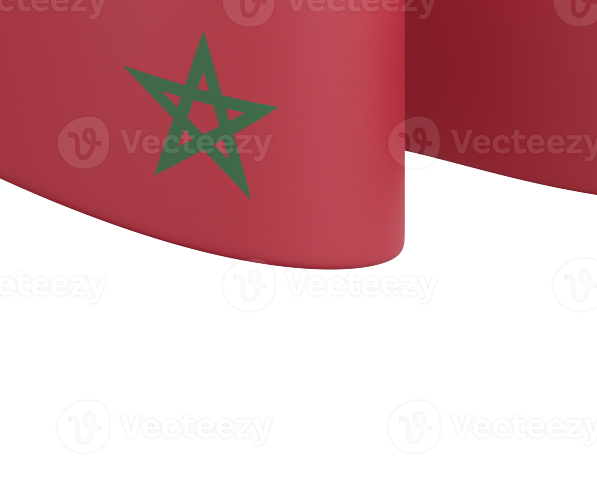 Morocco flag design national independence day banner element transparent background png