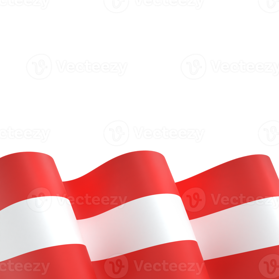 Austria flag design national independence day banner element transparent background png