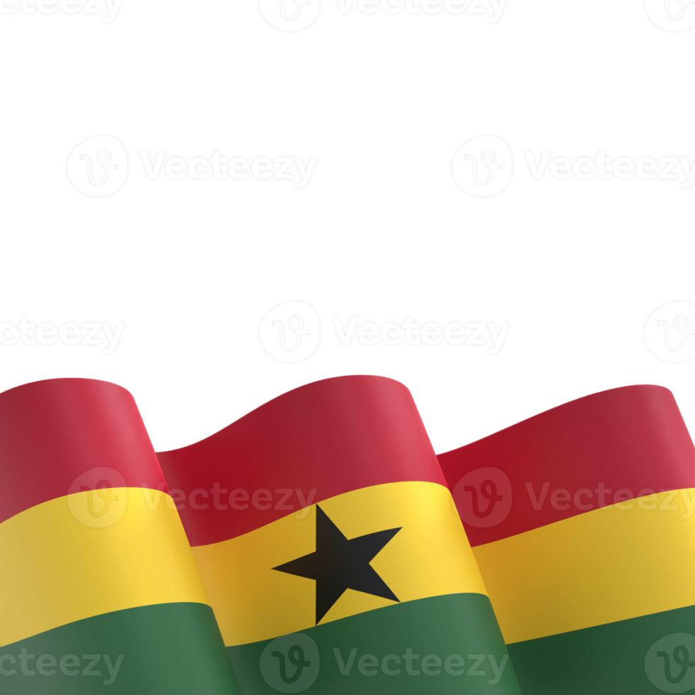 diseño de la bandera de ghana elemento de la bandera del día de la independencia nacional fondo transparente png