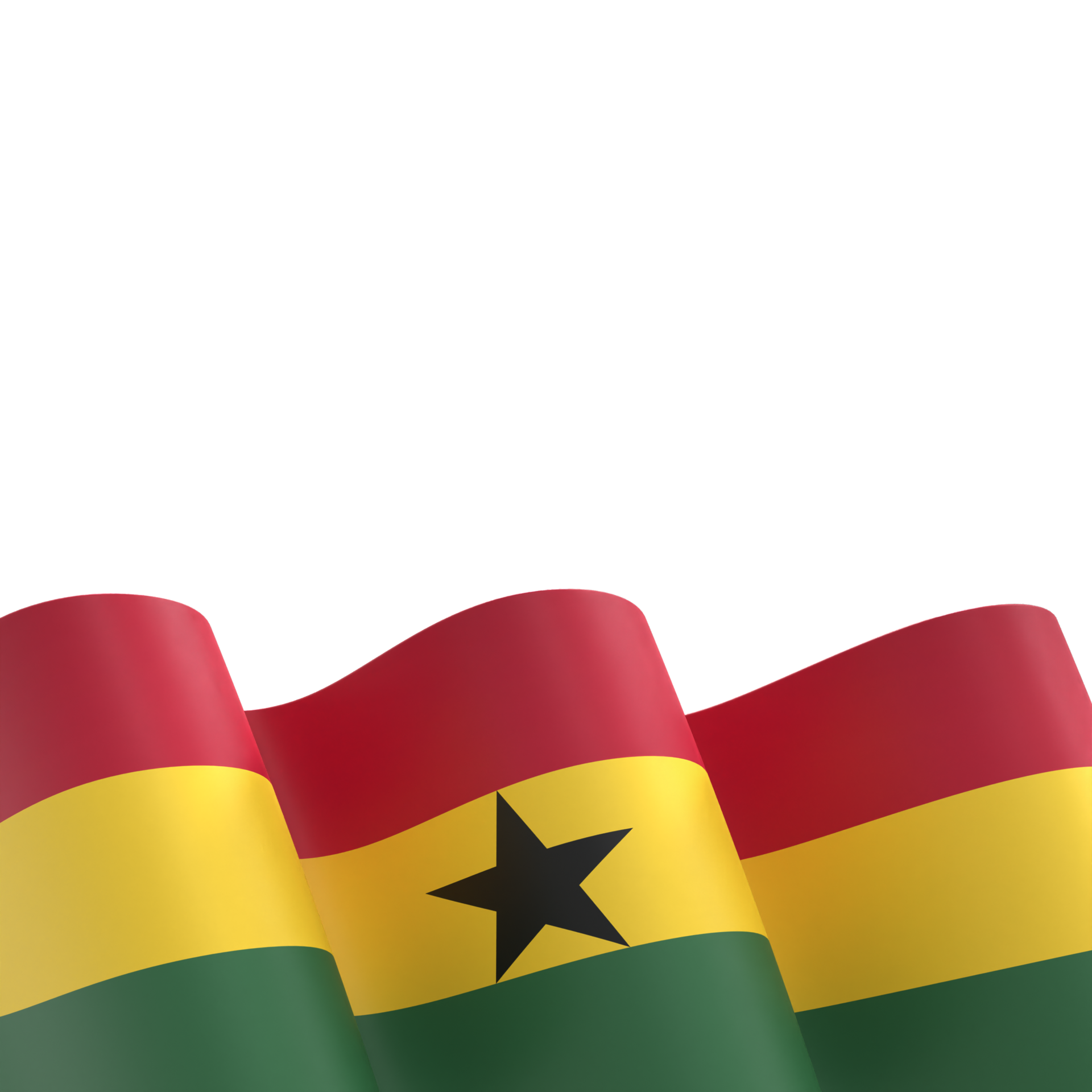 ghana-flag-design-national-independence-day-banner-element-transparent