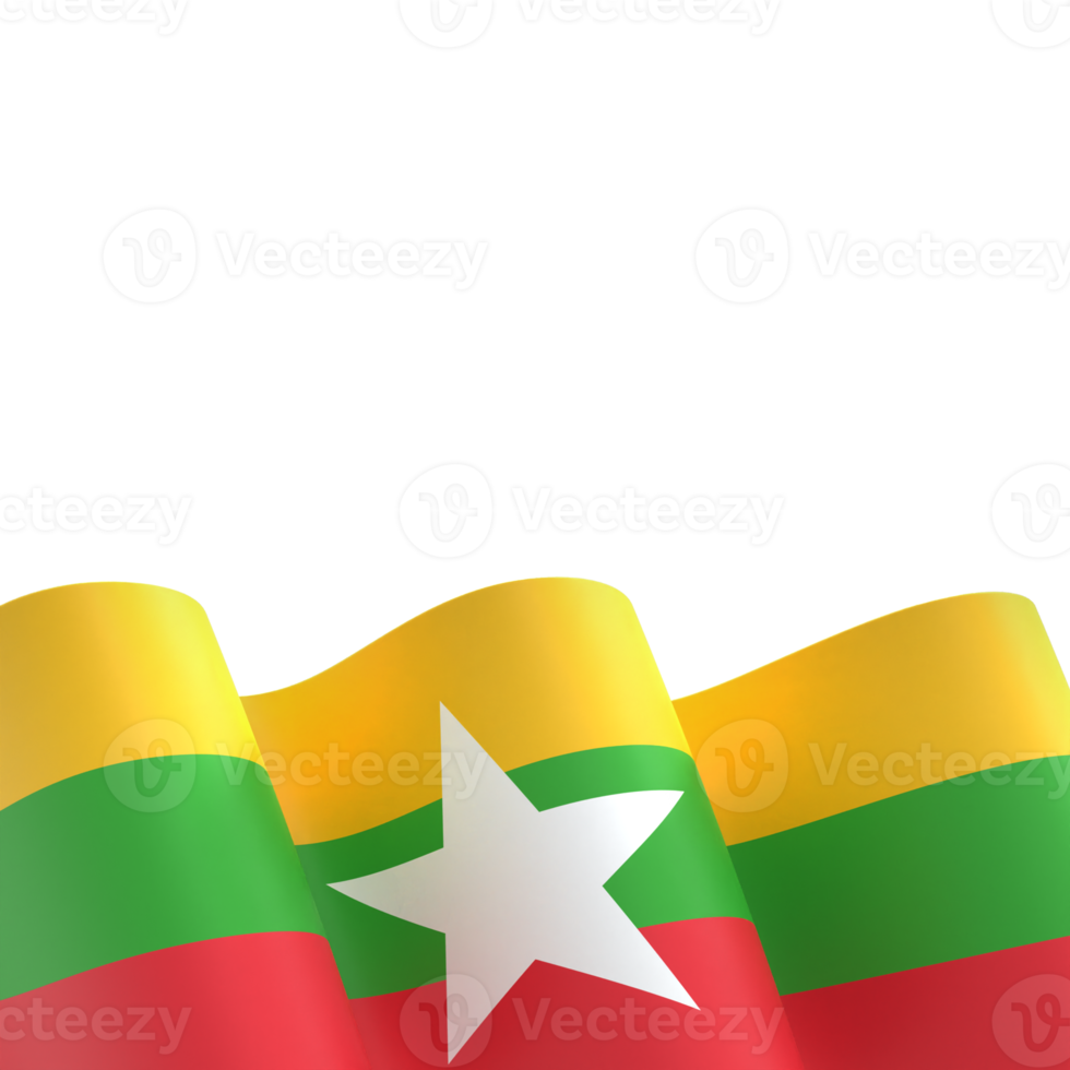 myanmar flag design nationaler unabhängigkeitstag banner element transparenter hintergrund png