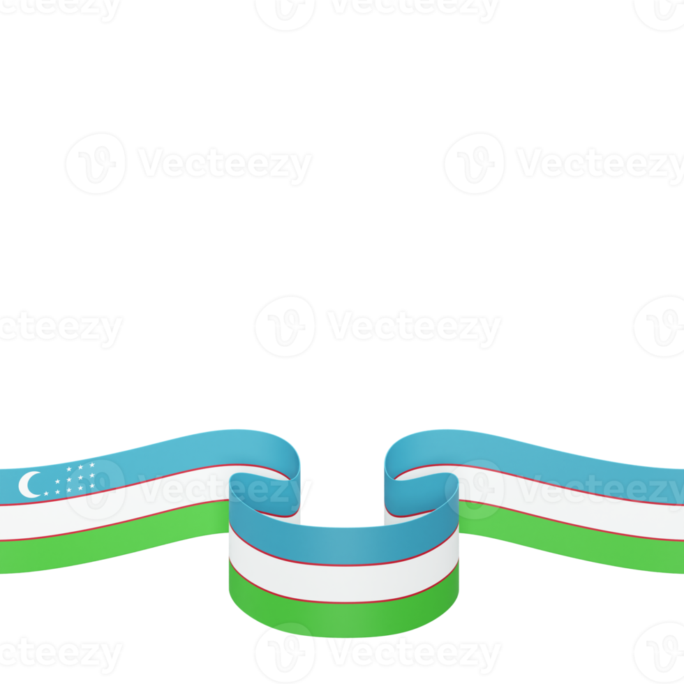 diseño de la bandera de uzbekistán elemento de la bandera del día de la independencia nacional fondo transparente png