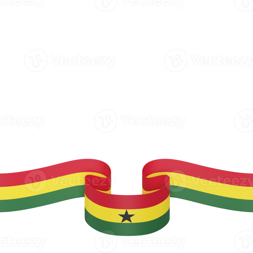 diseño de la bandera de ghana elemento de la bandera del día de la independencia nacional fondo transparente png