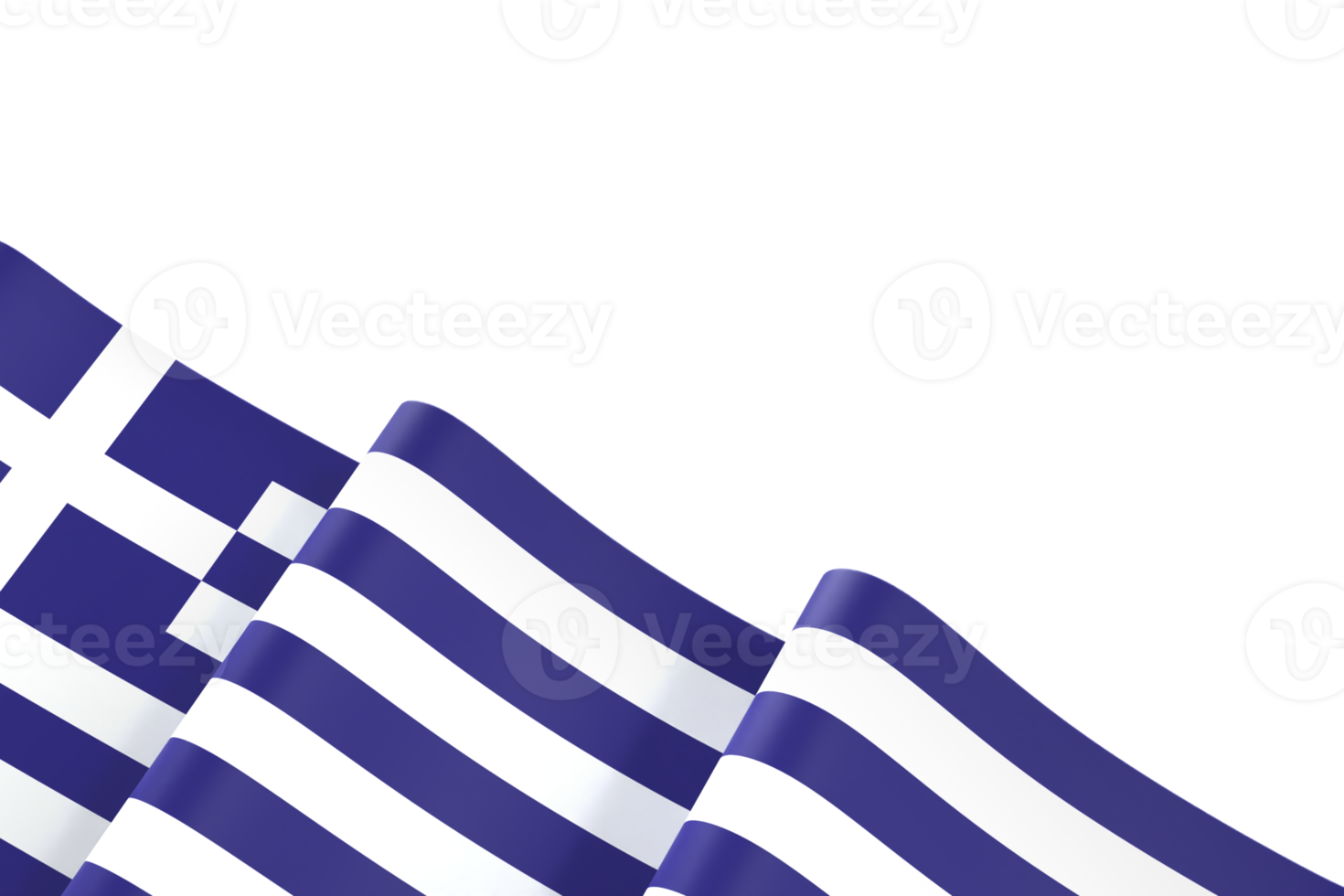 Greece flag design national independence day banner element transparent background png