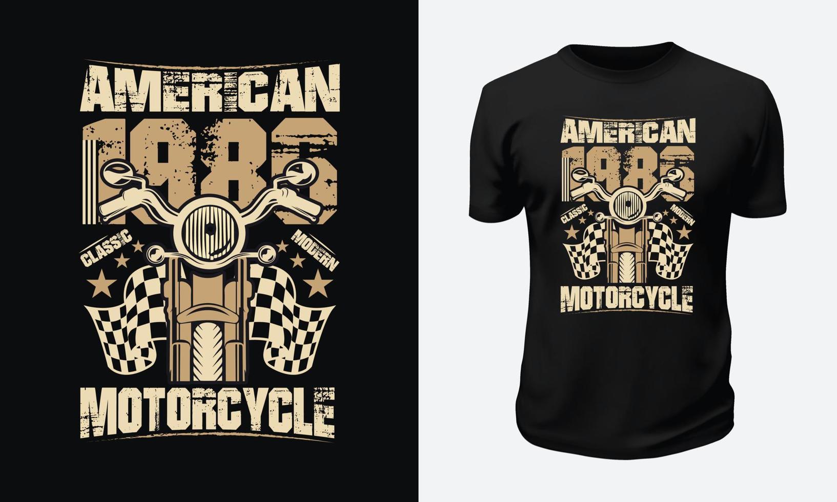 Motorcycle and Racing T shirt Design vector