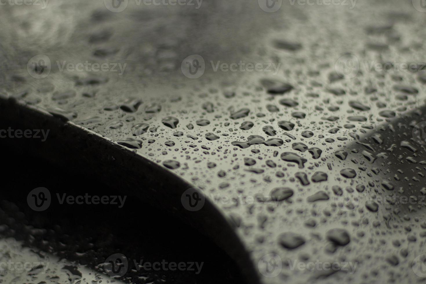 Parts of a wet car. Drops on the surface of the machine. photo