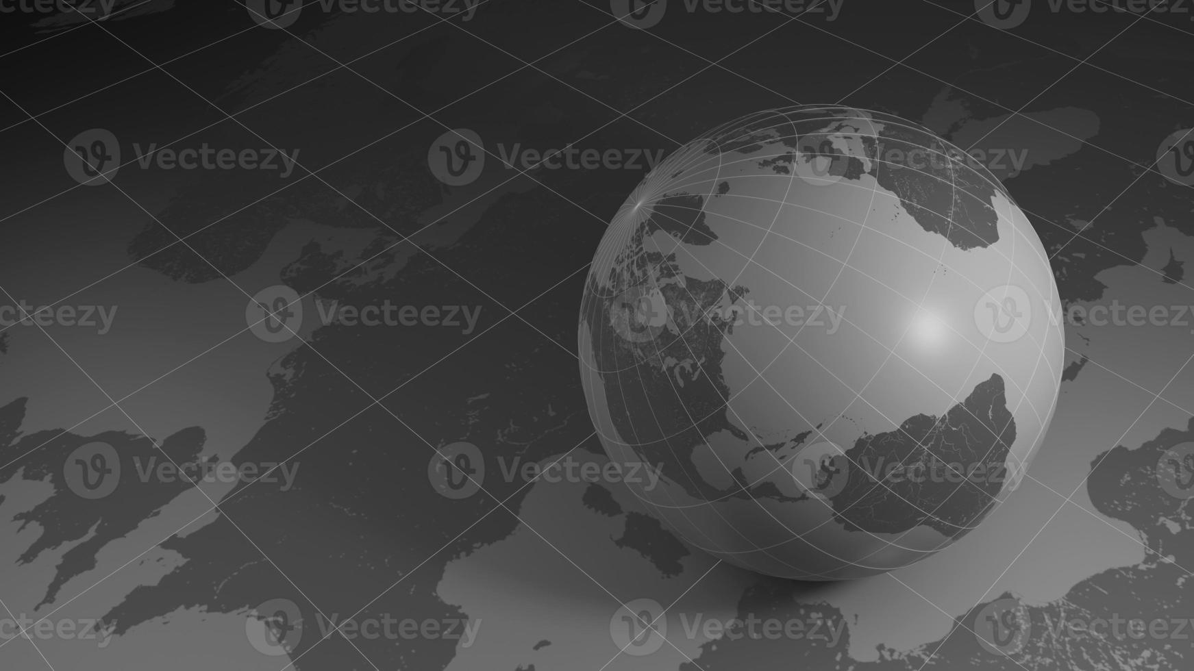 World map banner concept. Detailed flat map of continents. 3d rendering photo