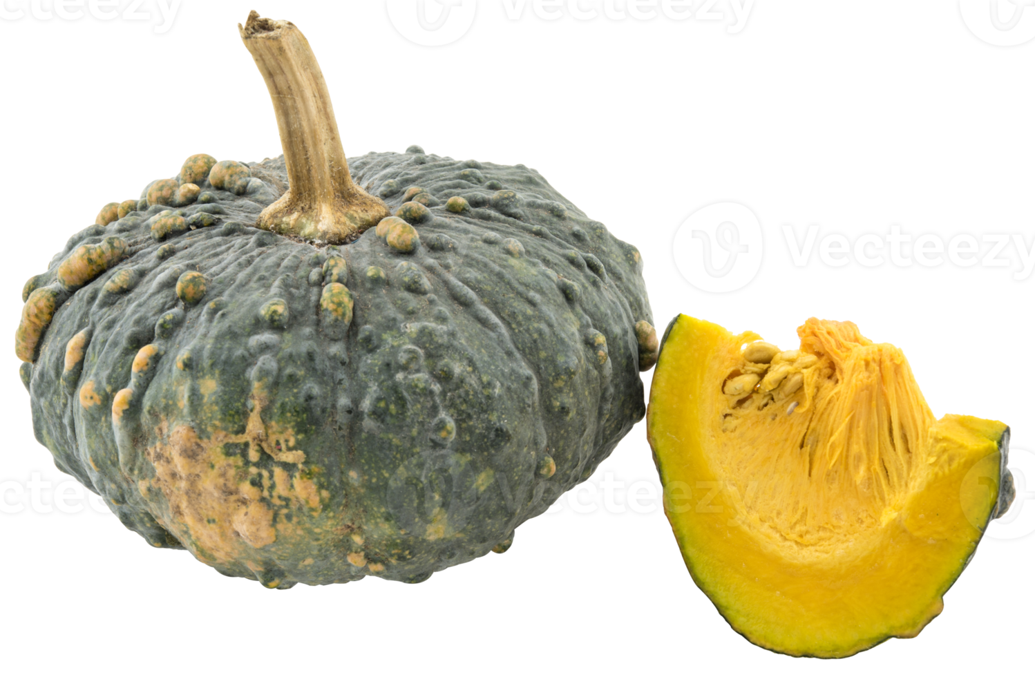 Raw thai pumpkin isolated png