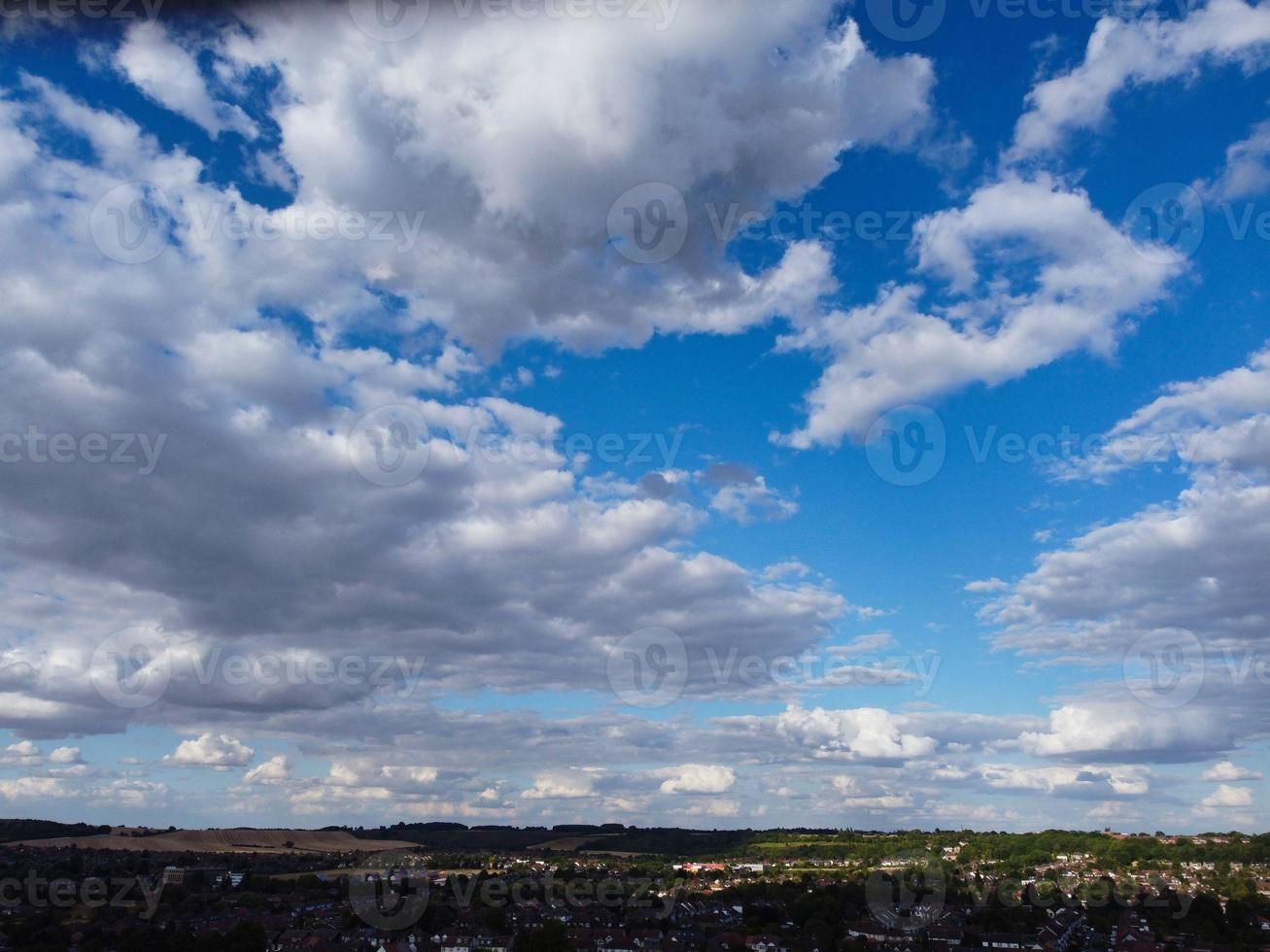 Beautiful Sun shine over England and Through the Clouds, Airplane Point of View photo