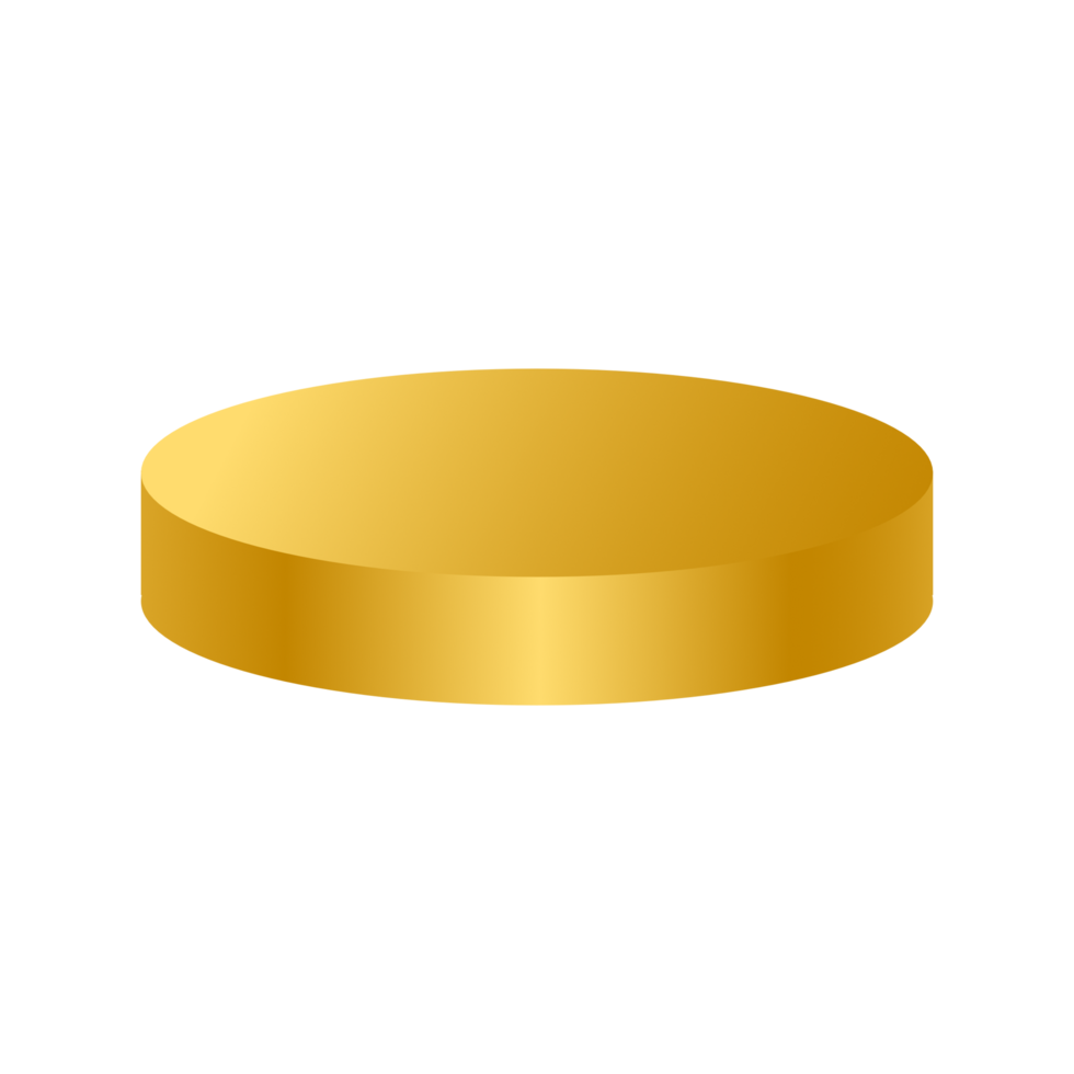 Golden mockup podium png