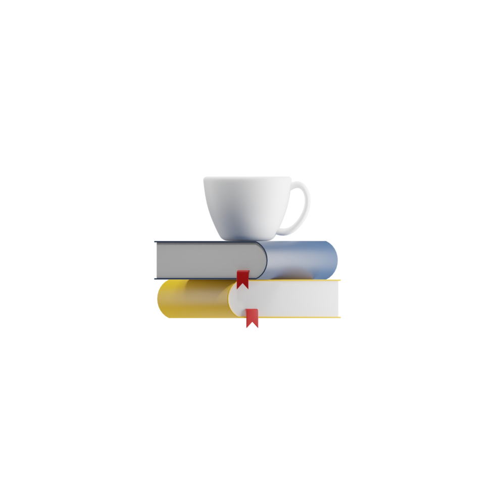 3D Isolated Various Books png