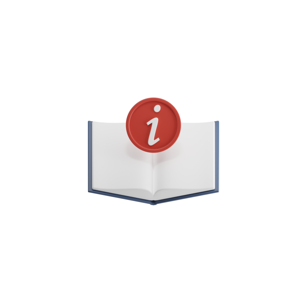 3D Isolated Various Books png