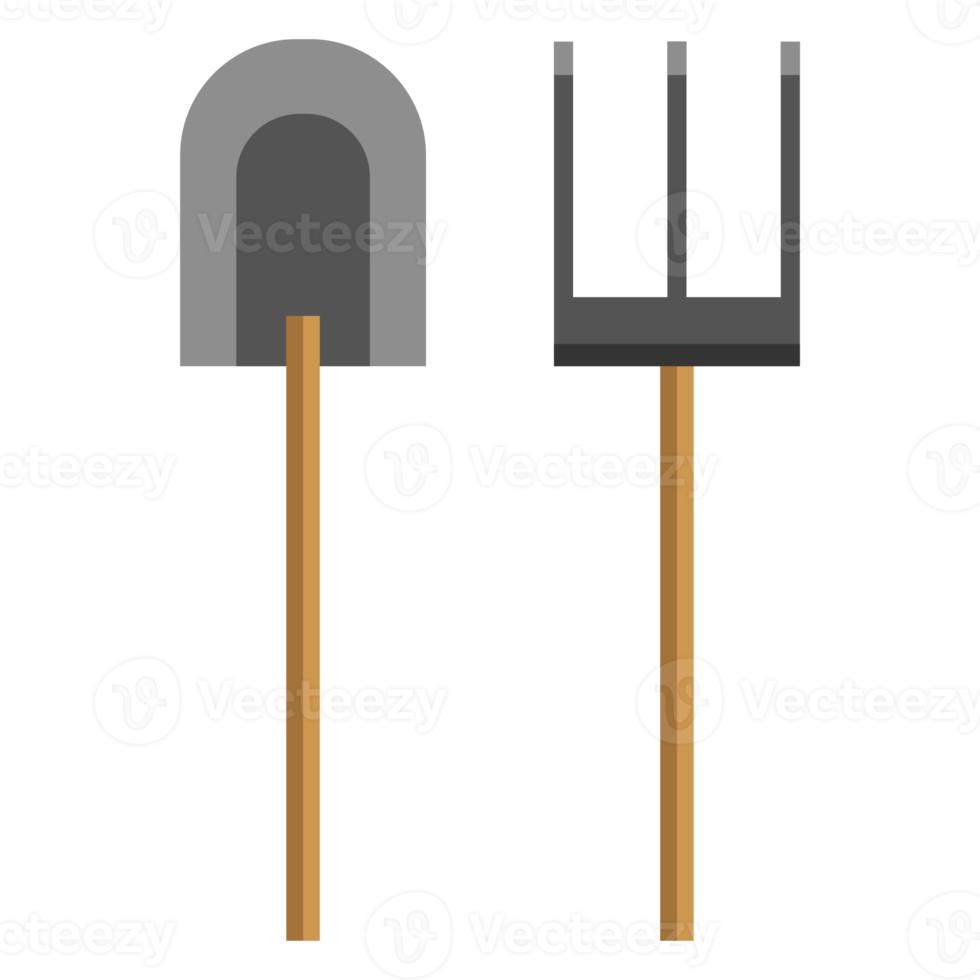 Shovel Rake Icon Vector Illustration png