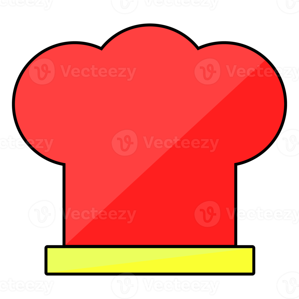 design plano de ícone de chapéu de chef png