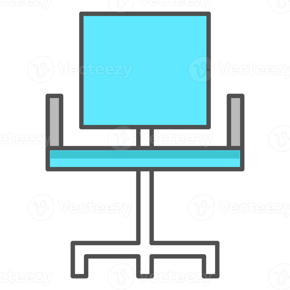 chaise de bureau icône illustration plate png