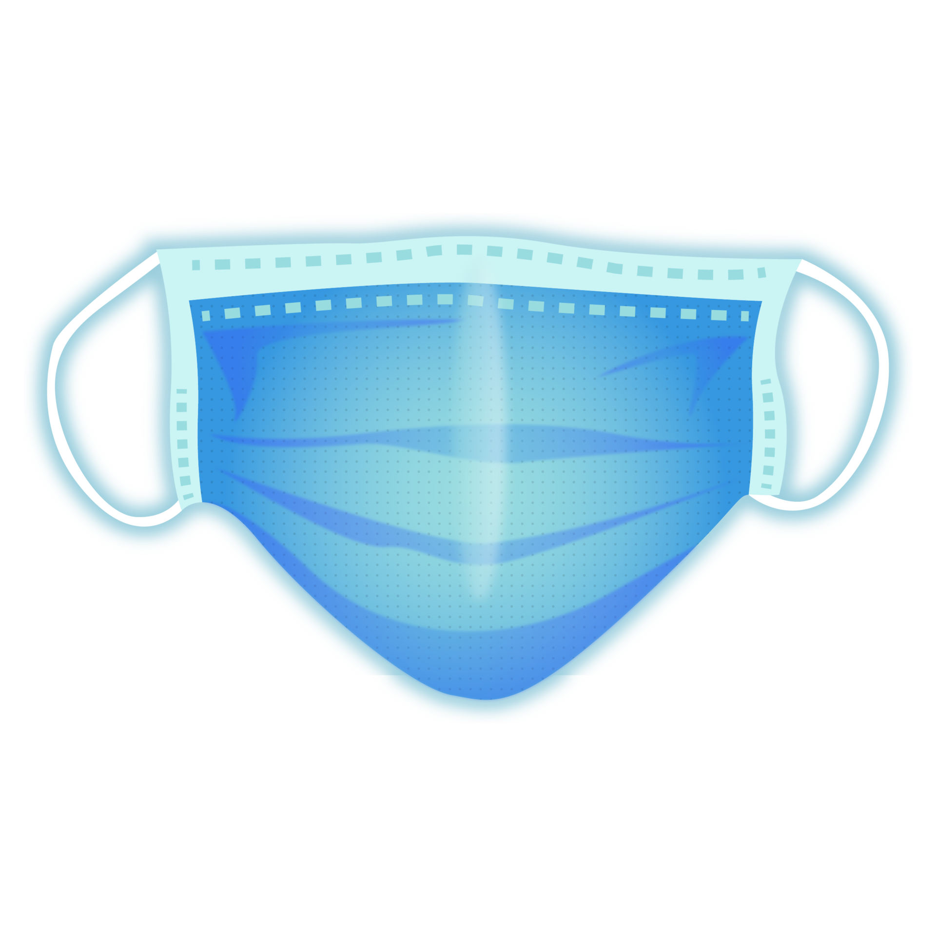 Blue medical mask for virus and bacteria protection 11349534 PNG