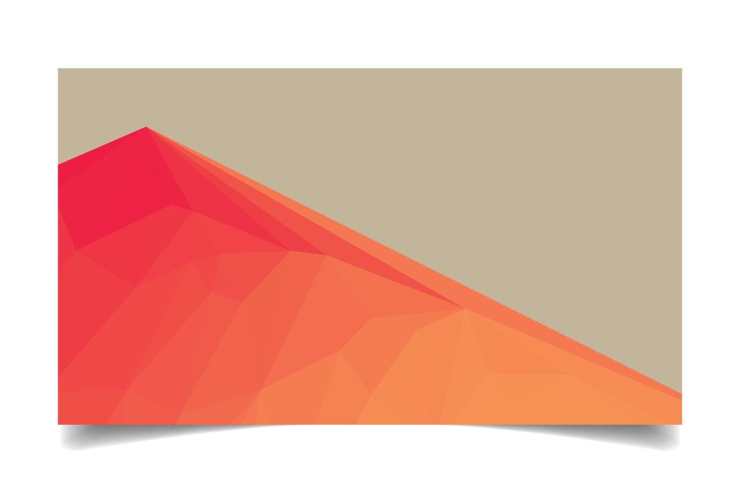 vector de textura de fondo triangulado de color naranja para plantilla de tarjeta de visita