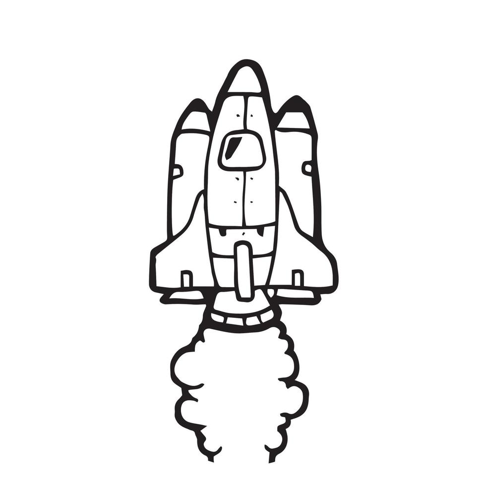 astronaut drawing in space vector for coloring book