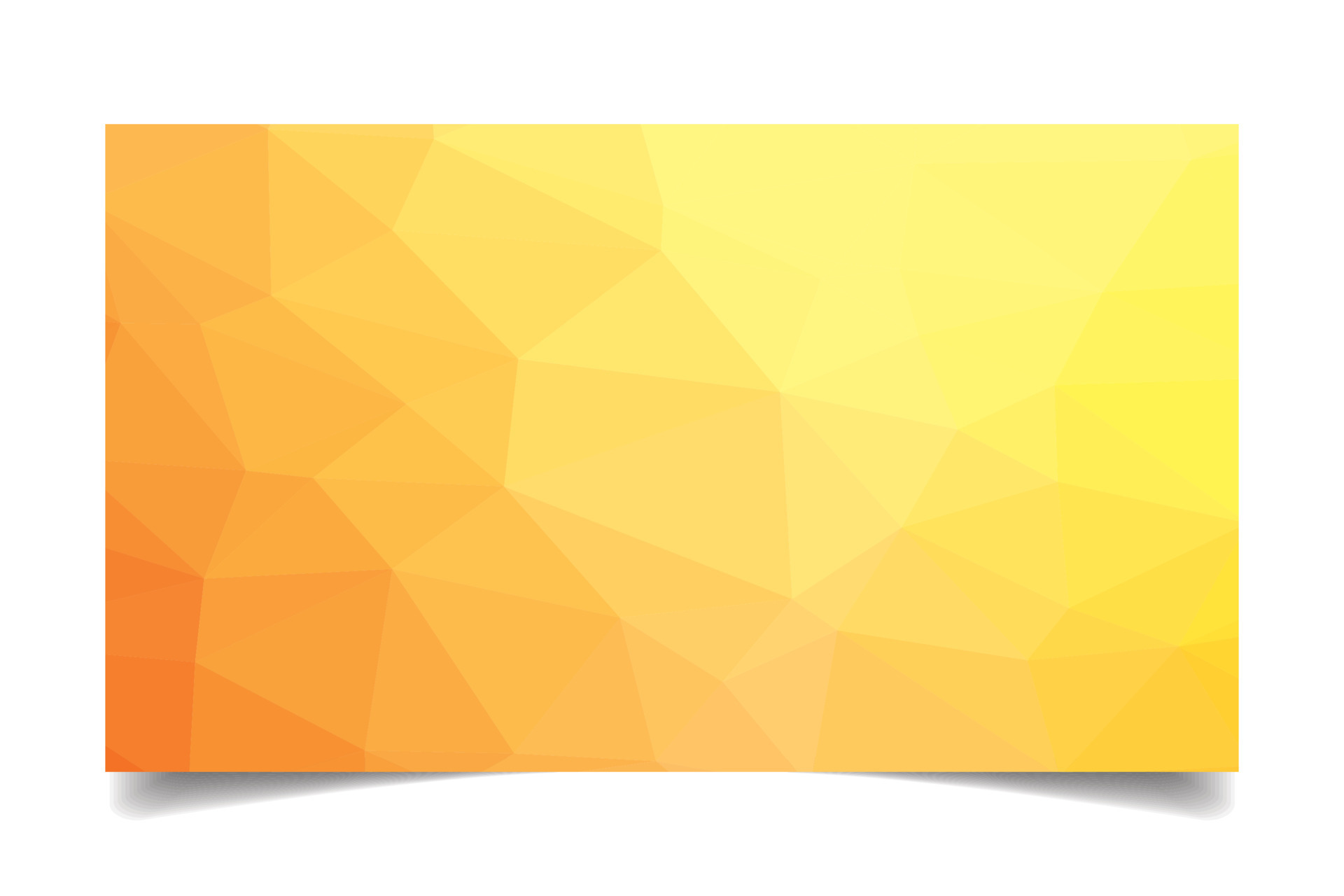 yellow color triangulated background texture vector for business card