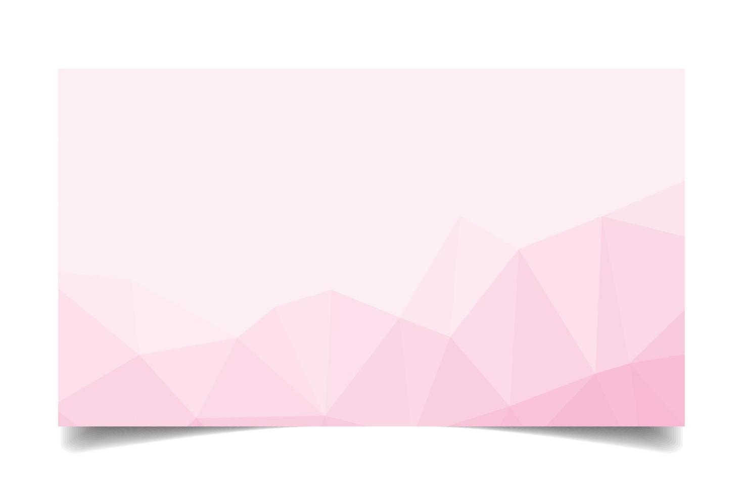 pink color triangulated background texture vector for business card template