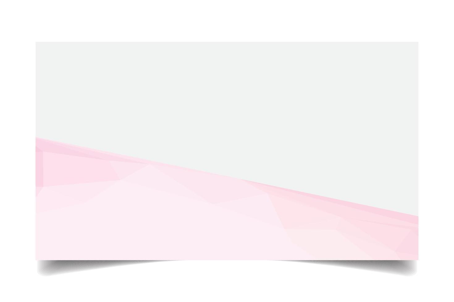 pink color triangulated background texture vector for business card template