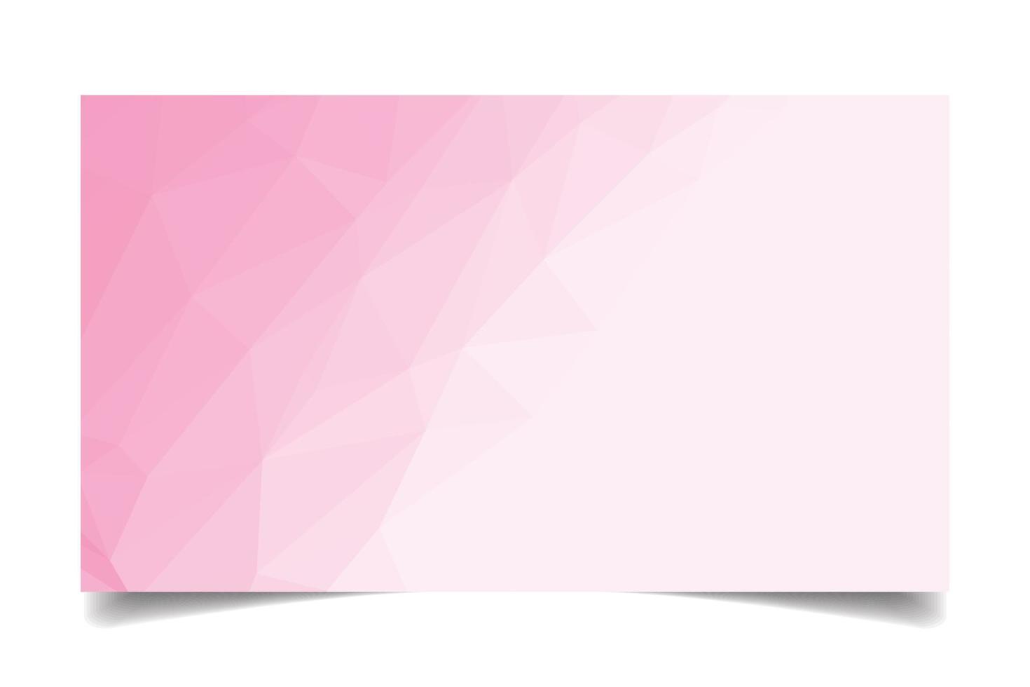 pink color triangulated background texture vector for business card template