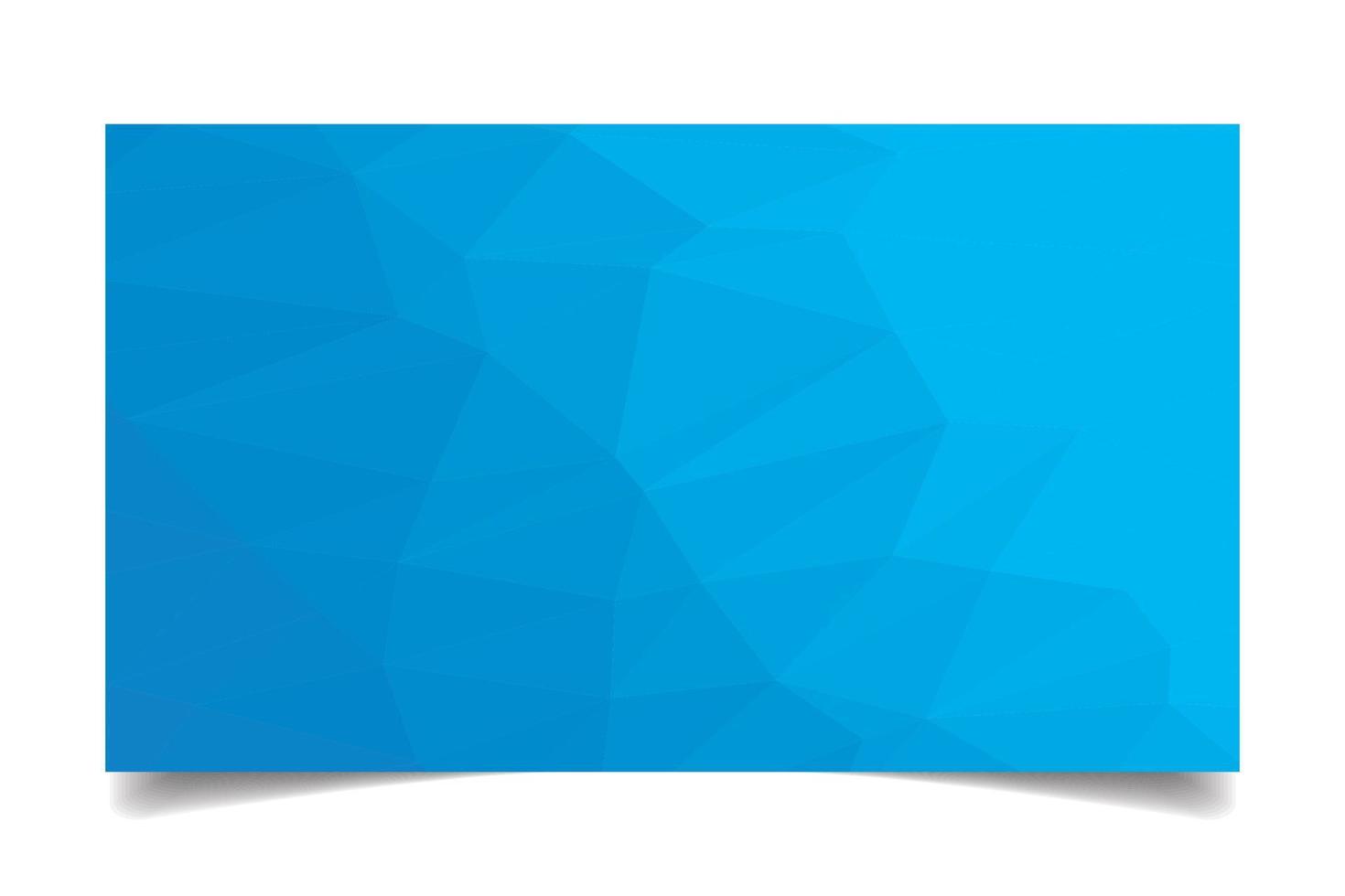 blue color triangulated background texture vector for business card template
