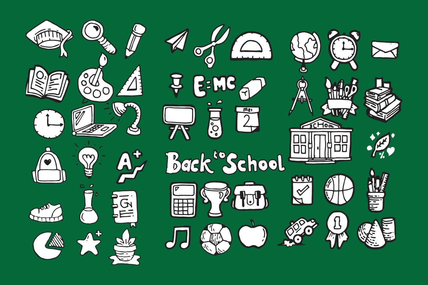 Back to school. Coloring book Stock Vector hand draw art