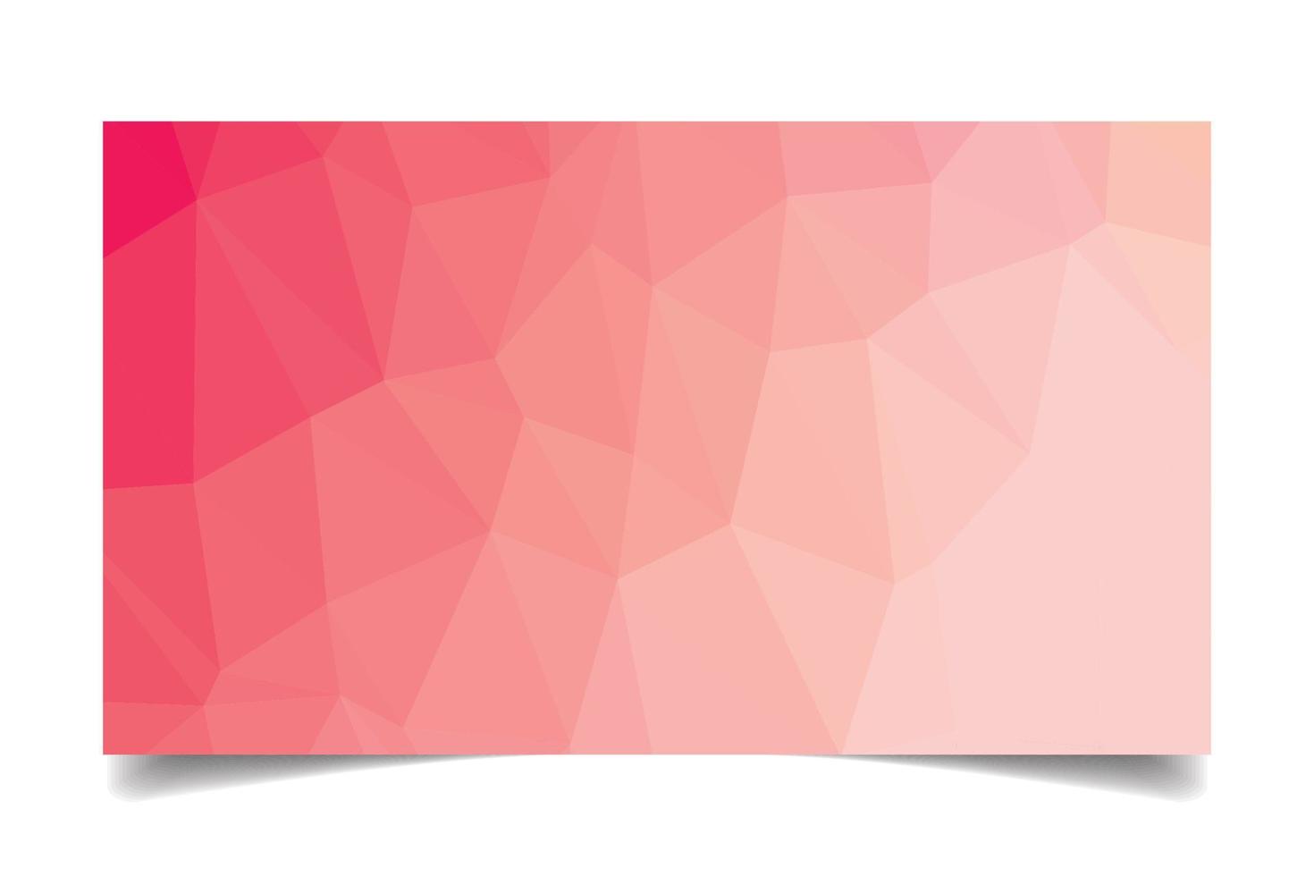 pink color triangulated background texture vector for business card template