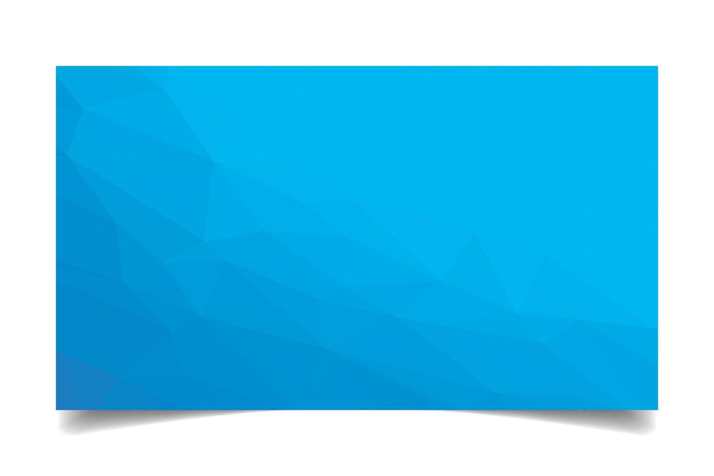 blue color triangulated background texture vector for business card template