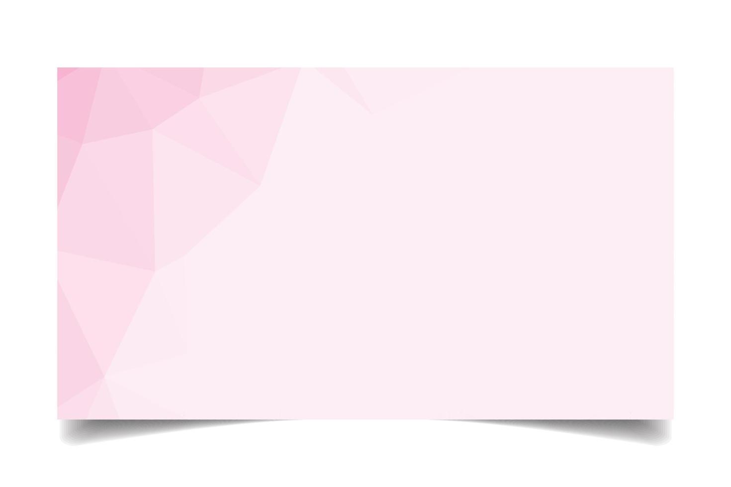 pink color triangulated background texture vector for business card template